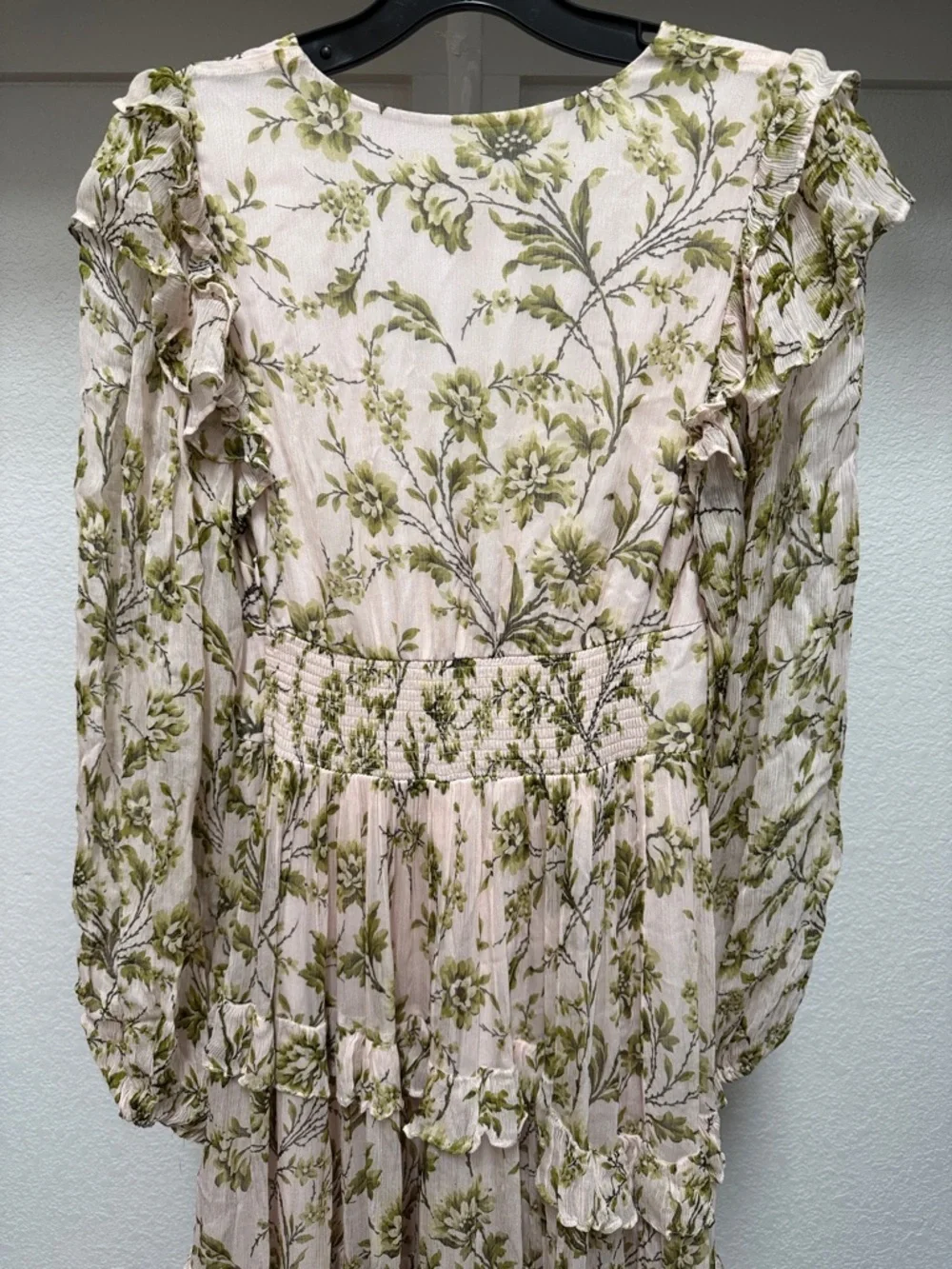 BHLDN Liana Printed V-Neck Long-Sleeve Maxi Dress - Picture 8 of 12